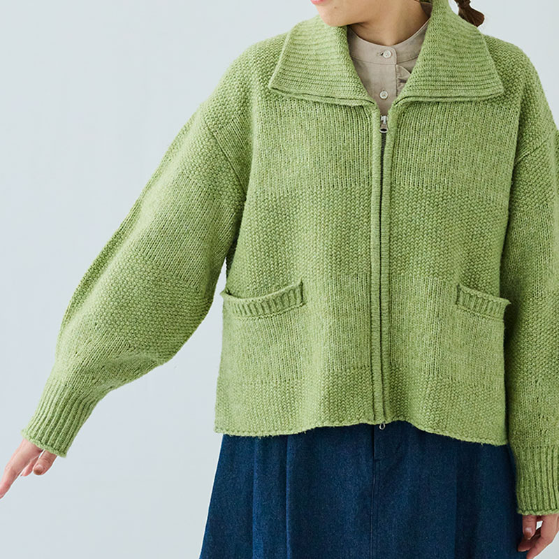 婦人『cloudnine』ニットWジップアップカーディガン