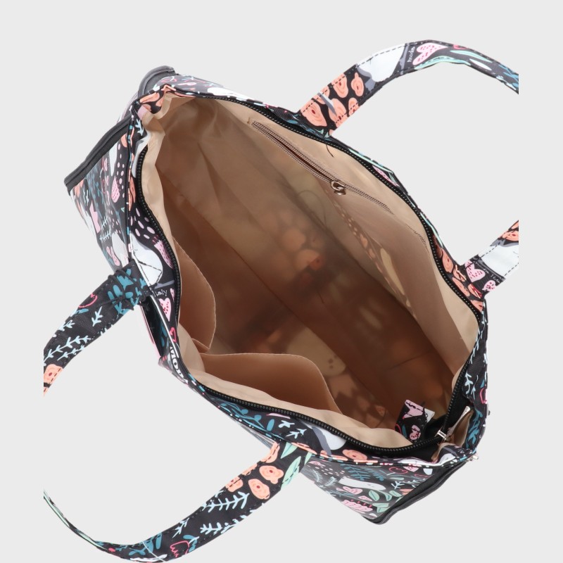 婦人シマエナガ柄A4トート