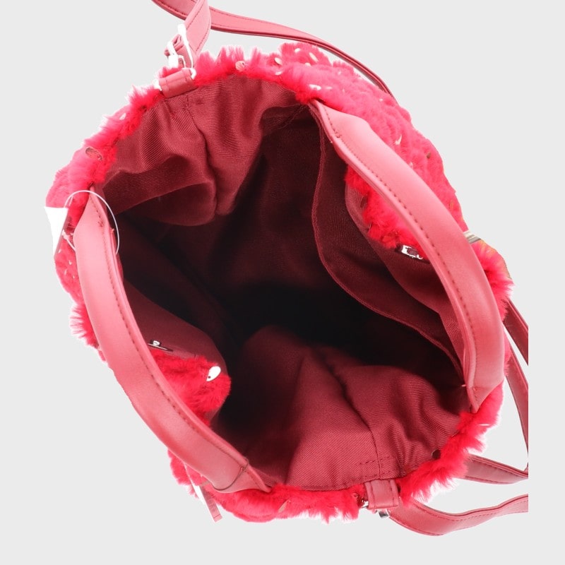 婦人スパンコールファー2Wayトートバッグ