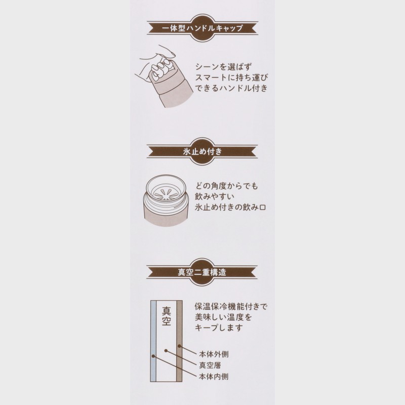 『たまごっち』ハンドル付きステンレスボトル(水筒)500ml