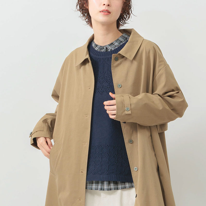 婦人『m.m.o』ステンカラーコート風ワンピース