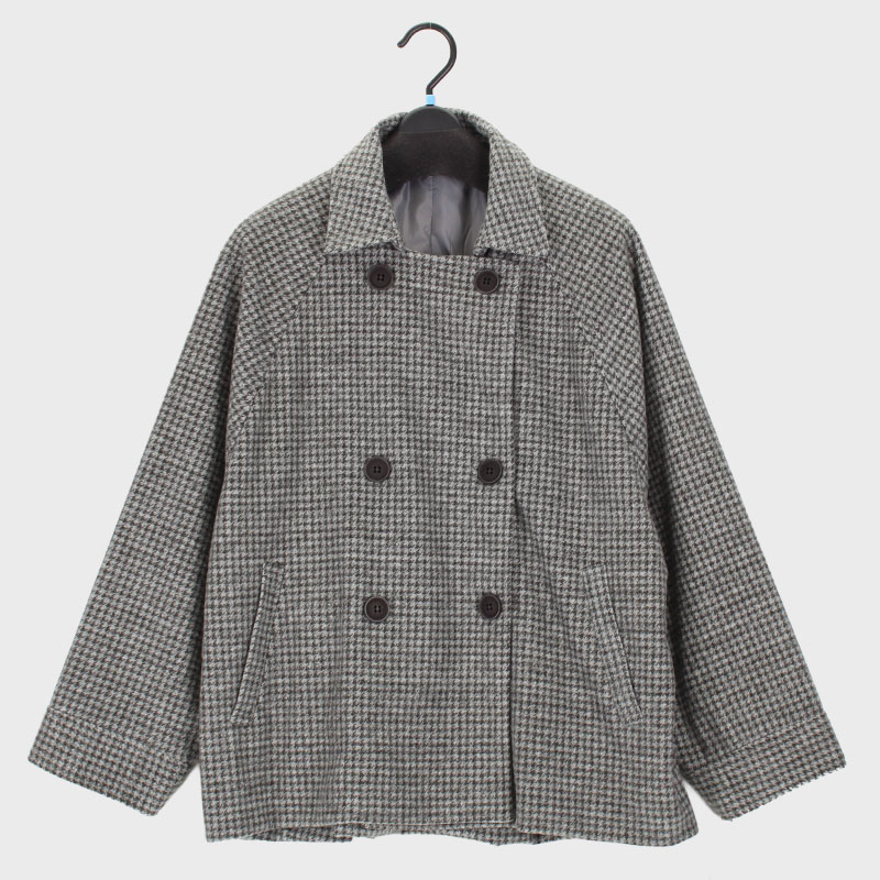 【在庫限り】婦人衿付ダブル釦ショートコート