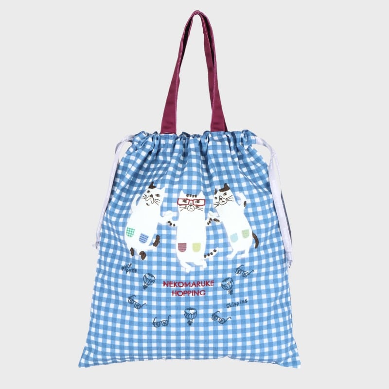 婦人『クスグルジャパン』ネコまるけ巾着バッグ