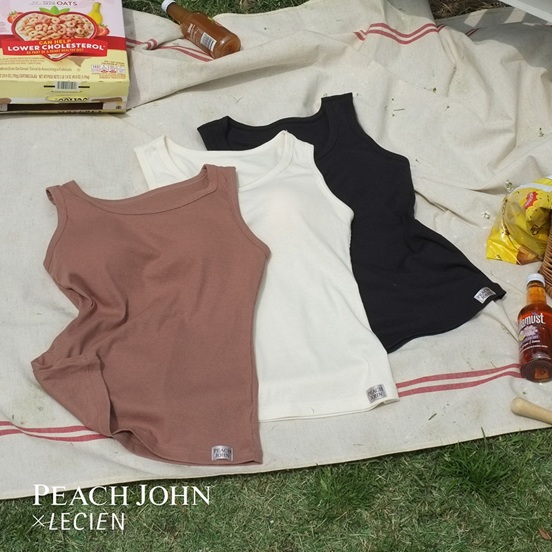 婦人『PEACH JOHN×LECIEN』リブカップ付ラン型タンクトップ「NEW BASICタイプ」
