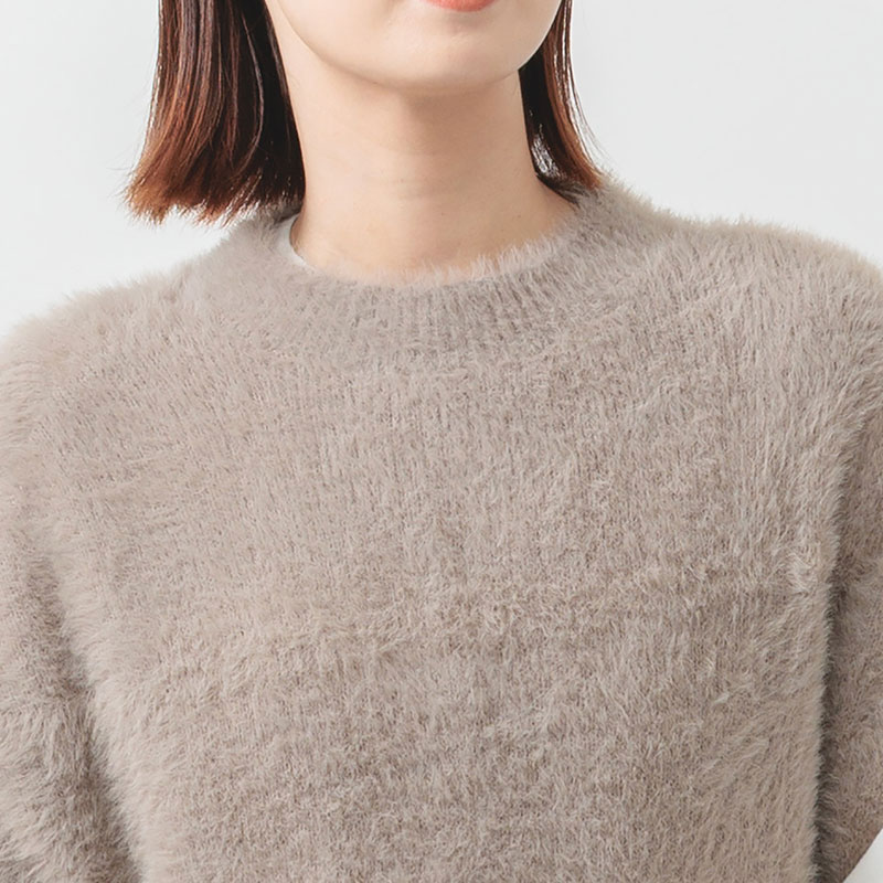 婦人『m.m.o.』シャギーニット×ブラウスアンサンブル