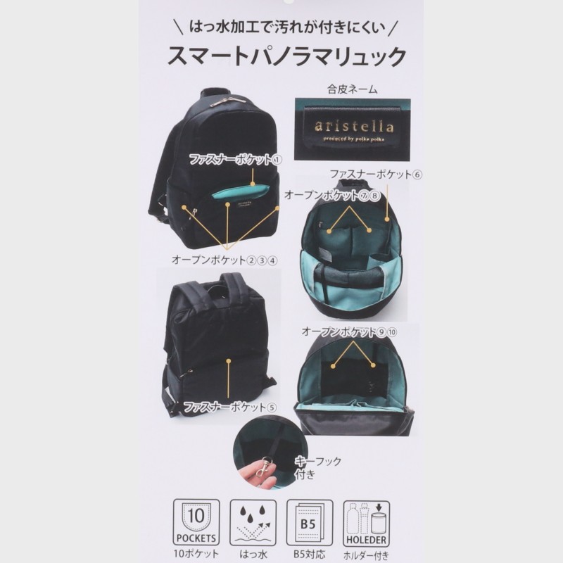 婦人パノラマリュックサック