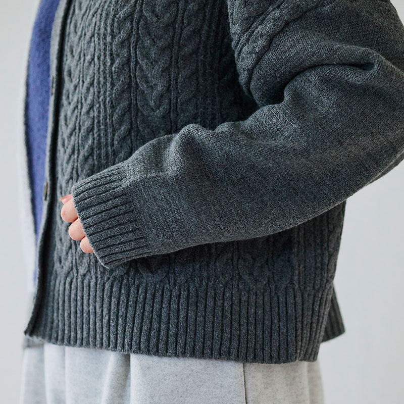 婦人『cloudnine』4種類柄パッチワークニットカーディガン