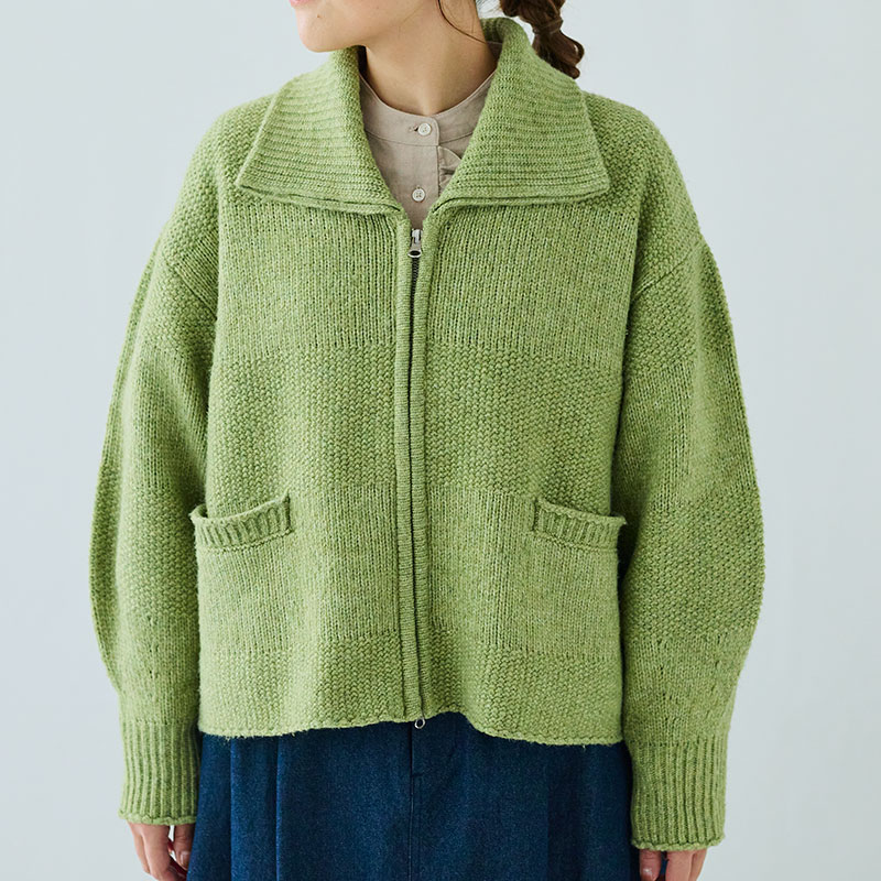 婦人『cloudnine』ニットWジップアップカーディガン