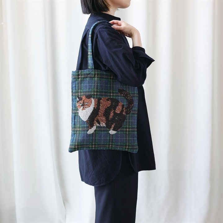 『松尾ミユキ』トートバッグ Rectangle tote bag check back