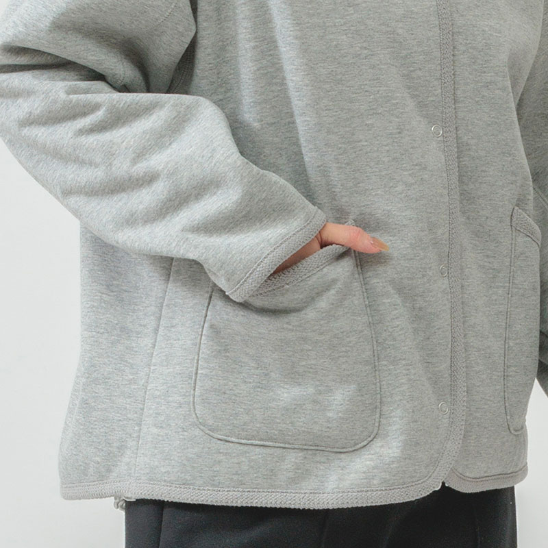 婦人『m.m.o』防風裏ボアクルーネックジャケット