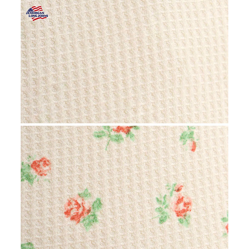 婦人『JEMORGAN』CVCワッフル無地×花柄3点セット