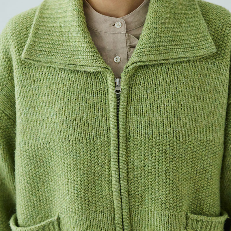 婦人『cloudnine』ニットWジップアップカーディガン