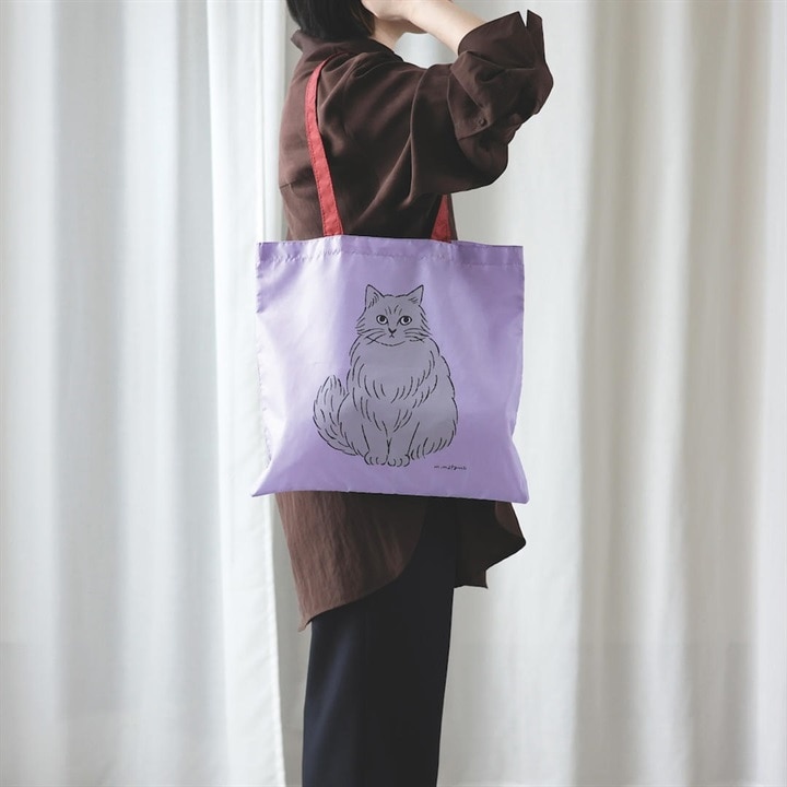 『松尾ミユキ』ポケッタブル エコバッグ Cat