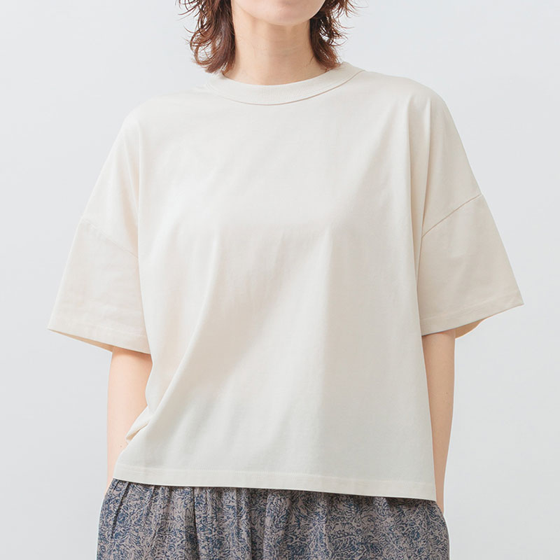 婦人『m.m.o』接触冷感クルーネック半袖ワイドTシャツ