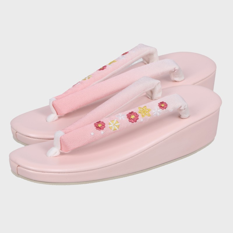 婦人刺しゅう鼻緒R芯草履