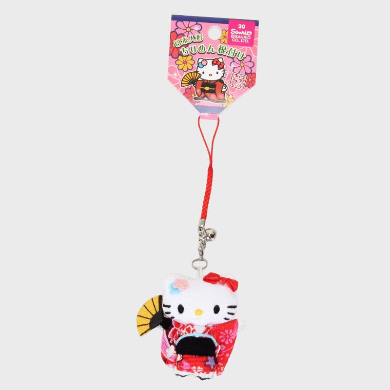 『サンリオ/Sanrio』日本人形チリメン根付け(鈴付き)