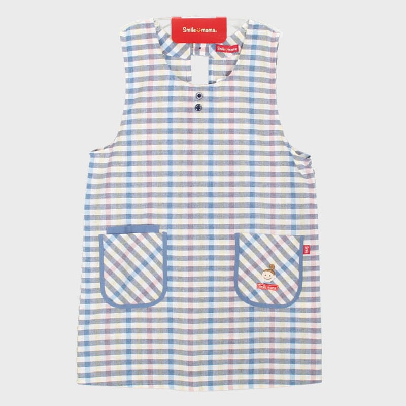 婦人ラン型エプロン(ボタン×ひも)