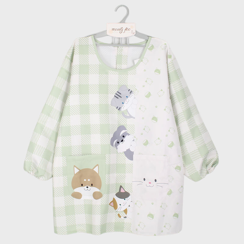 婦人エステルツイルプリント背ボタンカッポー