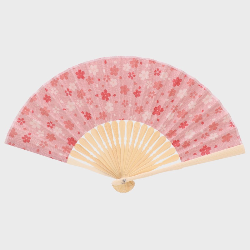 婦人布 扇子 20cm 桜