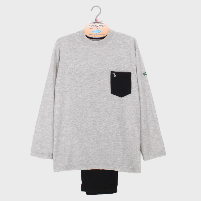 紳士『Nordic Light』ニットガーゼ丸首Tスーツパジャマ