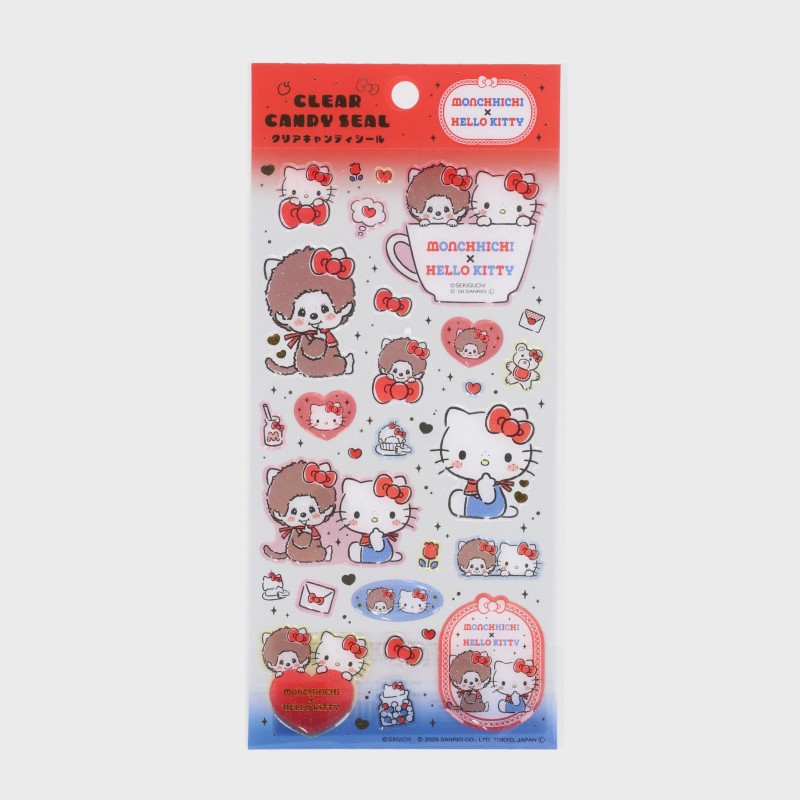 『サンリオ/Sanrio』モンチッチ×ハロ−キティ クリアキャンディ シール