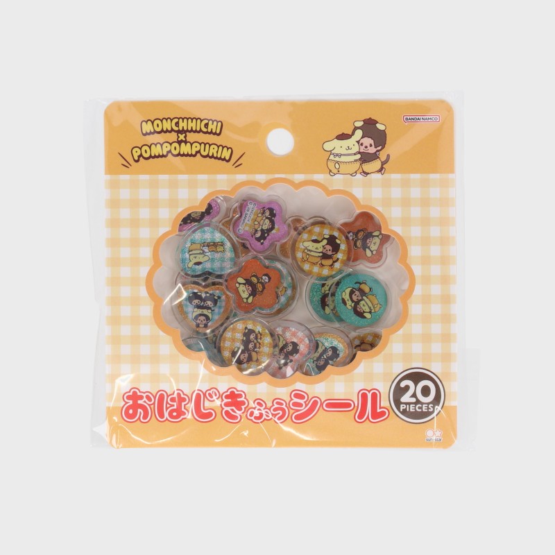 『モンチッチ×ポムポムプリン』おはじき風シール