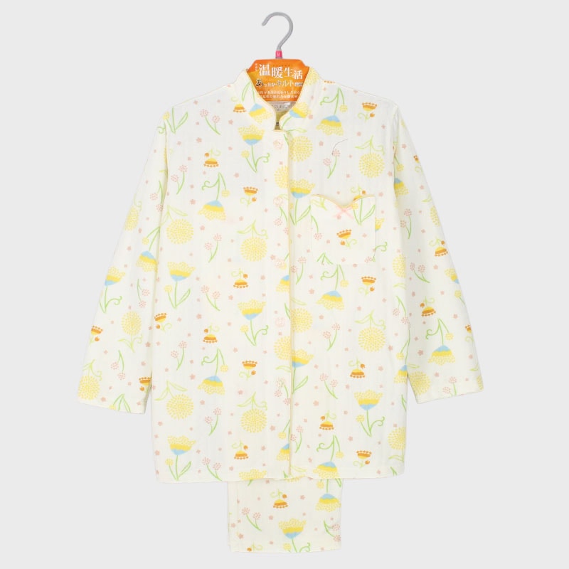 婦人『ORIZURU』E/Cソフトキルトマオカラー前開きパジャマ《WEB》