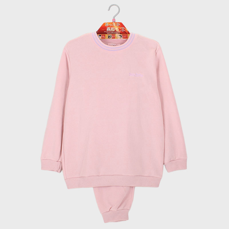 婦人『SANTA BARBARA POLO』E/Cシャギー丸首Tスーツパジャマ(無地)