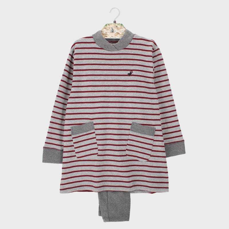 婦人『MAISON KURONEKO』E/Cシャギーチュニック丈ハイネックTスーツパジャマ《WEB》