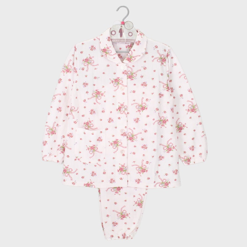 婦人『ORIGAMI』E/Cキルト衿付前開きパジャマ【プチサイズ】《WEB》