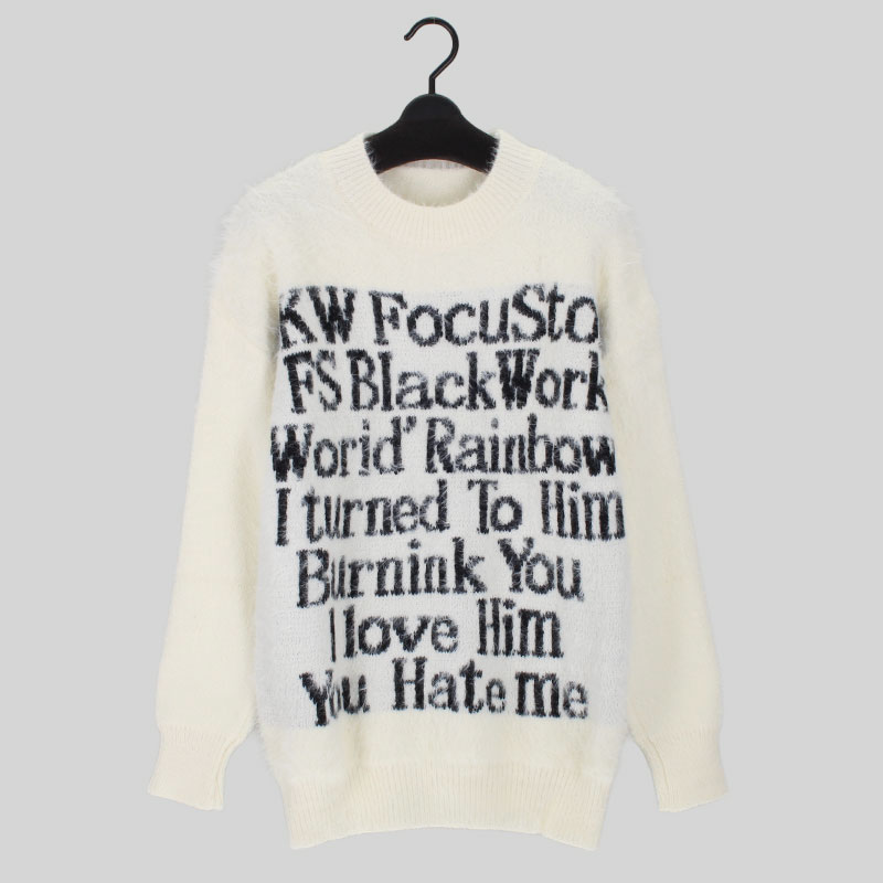 婦人ニットセーター(英字)