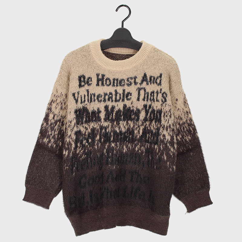 婦人クルーネックセーター(グラデーションカラー)