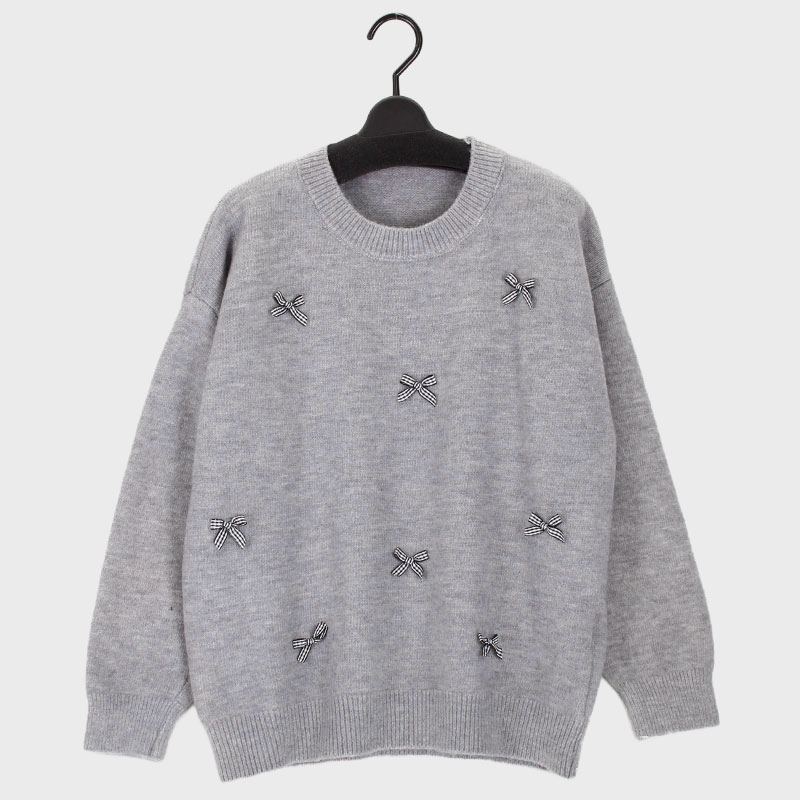 婦人リボン付ニット