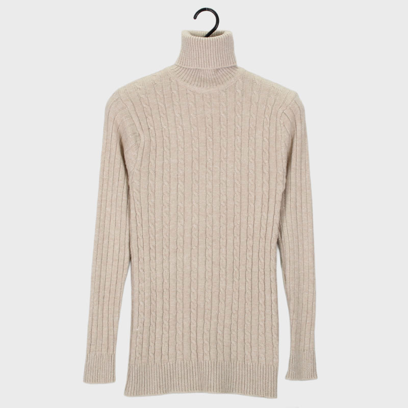 婦人ハイネックラメニット