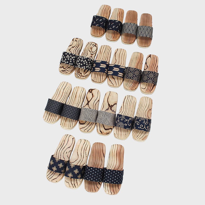 男女兼用『大分県産天然日田杉使用』杉焼きサンダル下駄