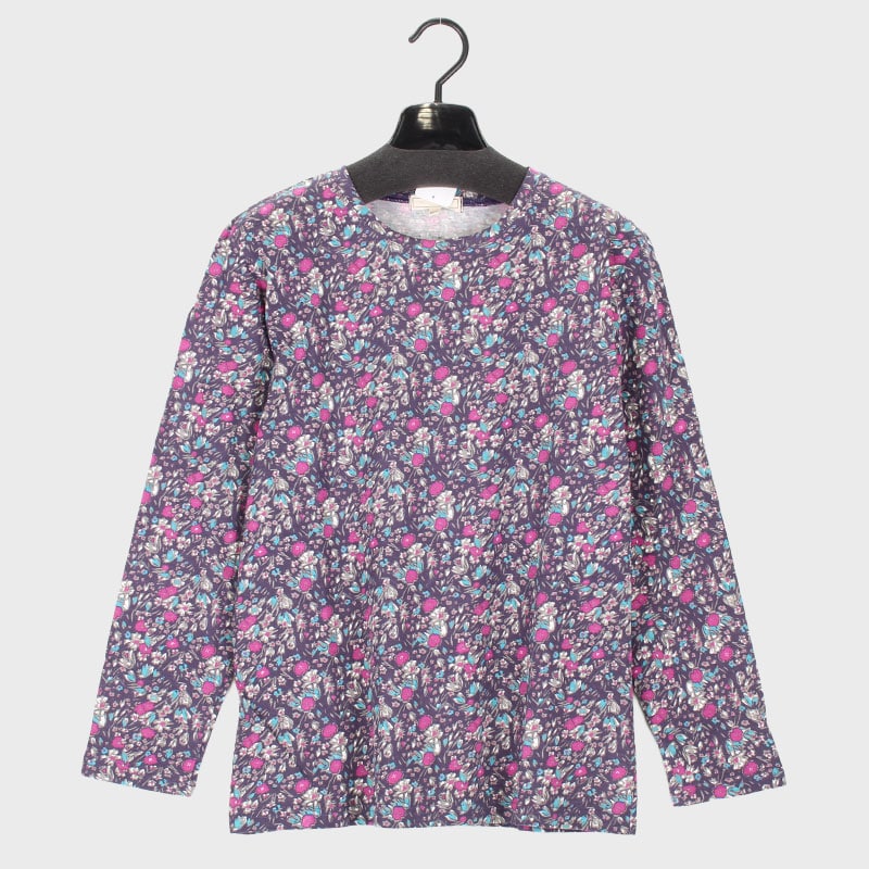 婦人長袖プリントTシャツ(綿100%)