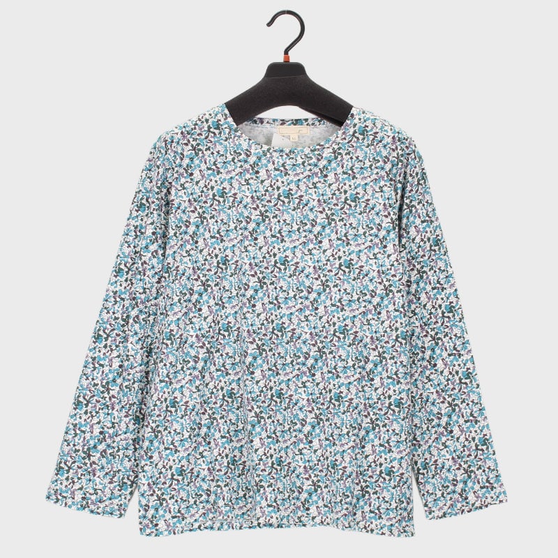 婦人LL寸長袖プリントTシャツ(綿100%)
