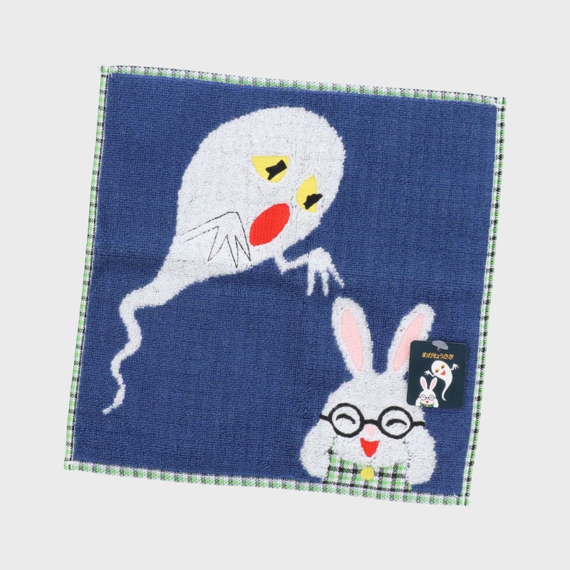 めがねうさぎ『びっくりめがねうさぎ』タオルハンカチ《WEB》