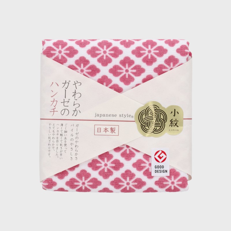 日本製やわらかガーゼのハンカチ【小紋】《WEB》