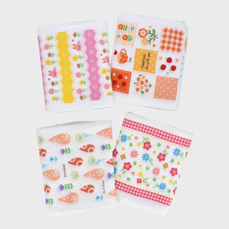 200匁プリントフェイスタオル(12枚入)