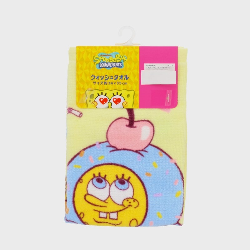 スポンジボブ1Pウォッシュタオル「エブリデーアイス」