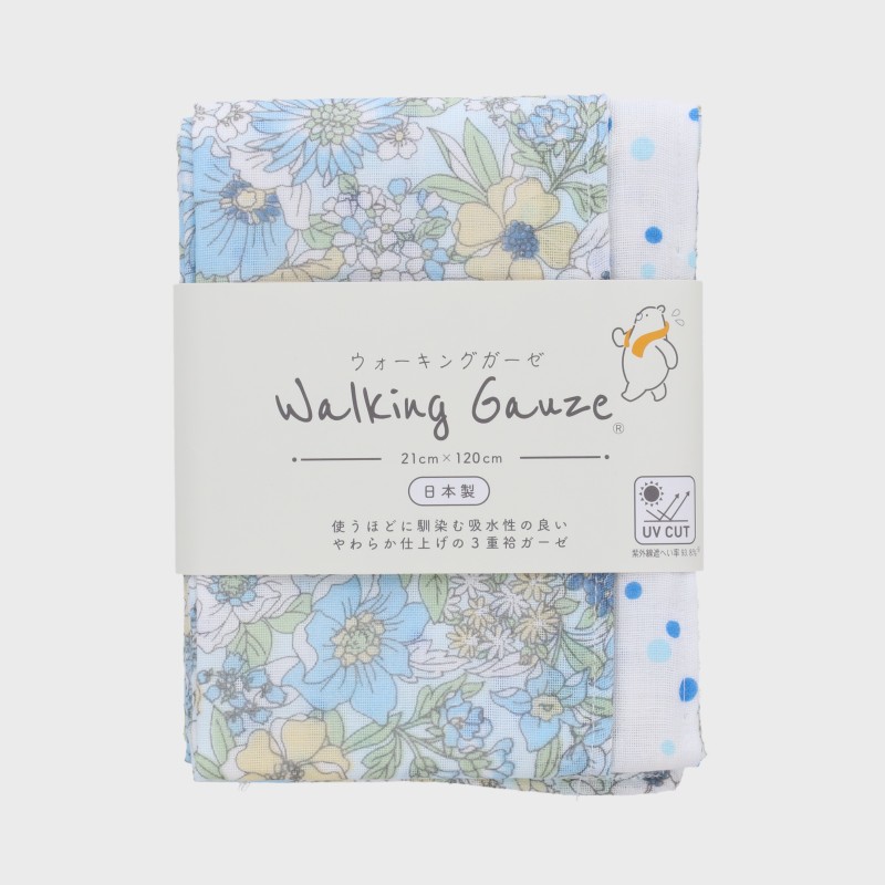 日本製ウォーキングガーゼ『マルチ花』