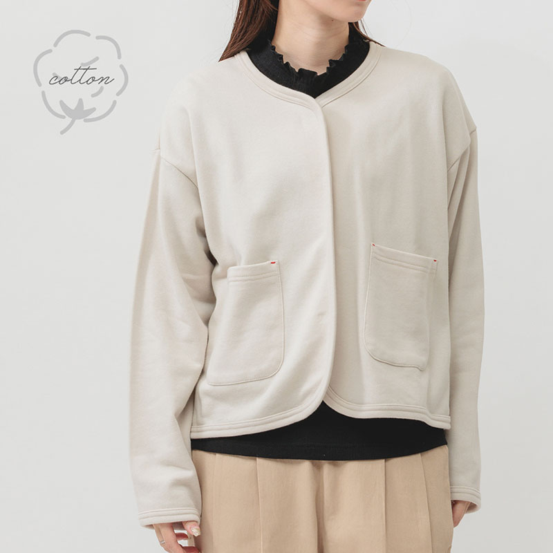 婦人『m.m.o.』比翼ボタンカーディガン