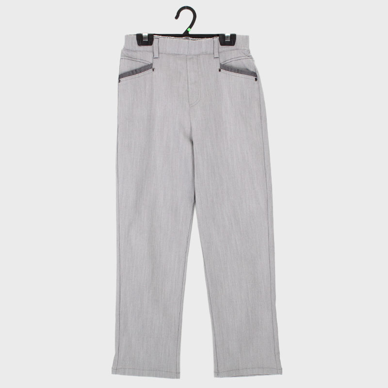 婦人綿ナイロンストレッチストレートパンツ