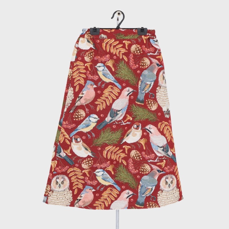 婦人鳥柄ゴブランスカート