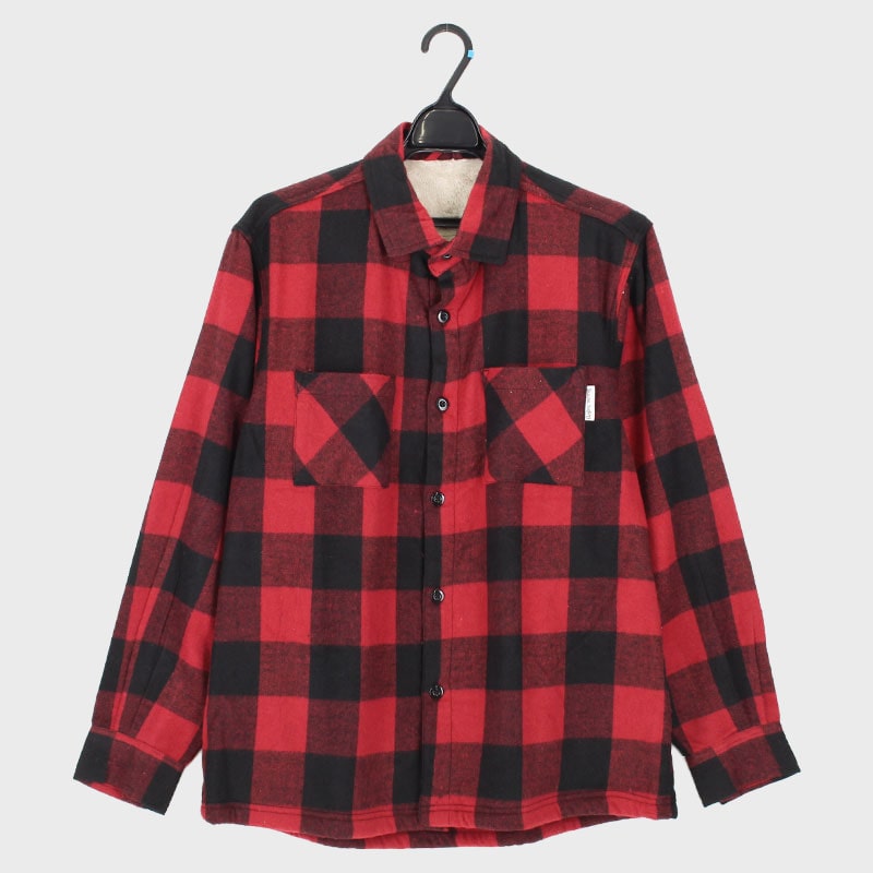 紳士チェック起毛裏ボアCPOシャツ『Toucan Surfing』