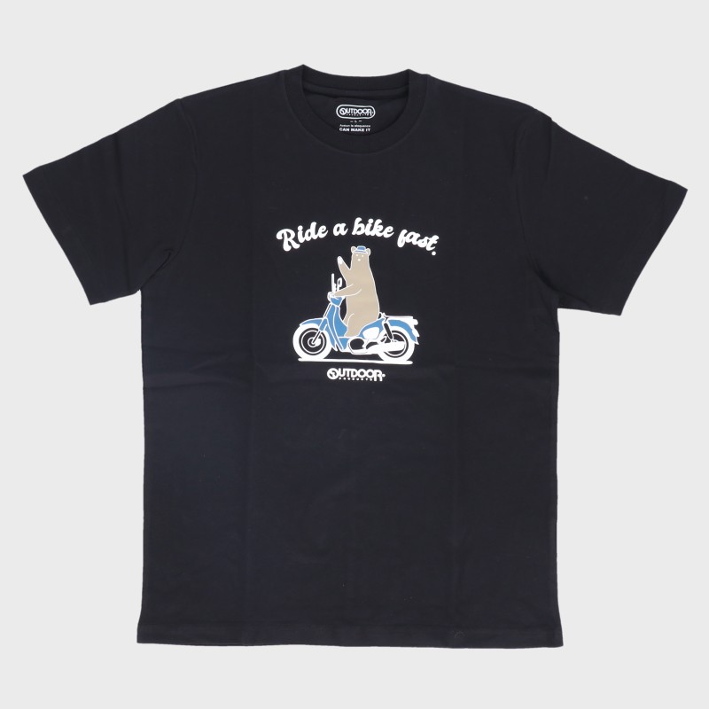 紳士半袖プリントTシャツ・バイク柄『OUTDOOR』