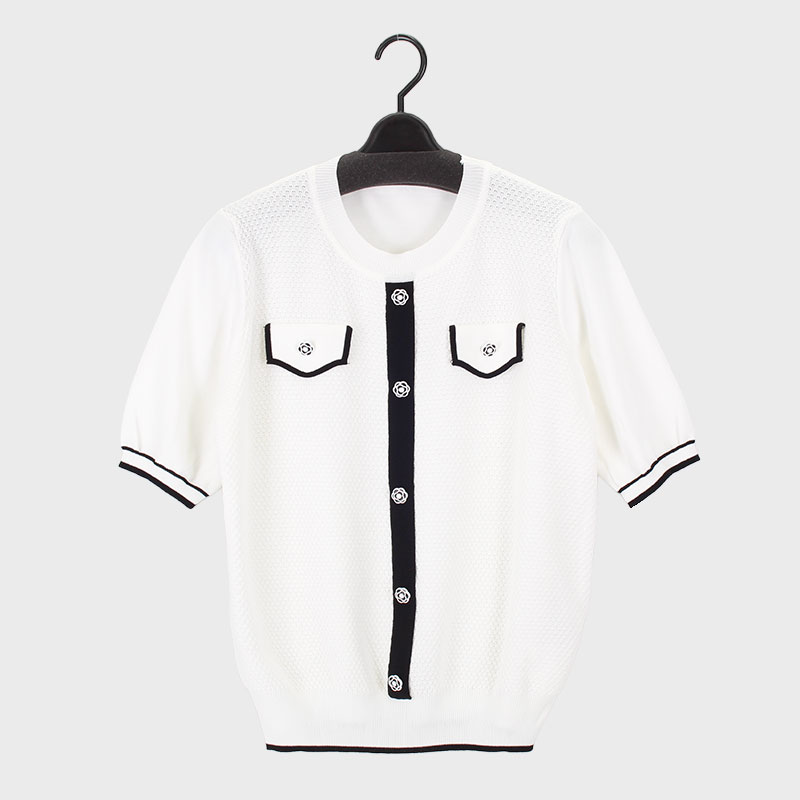 婦人半袖デザインセーター