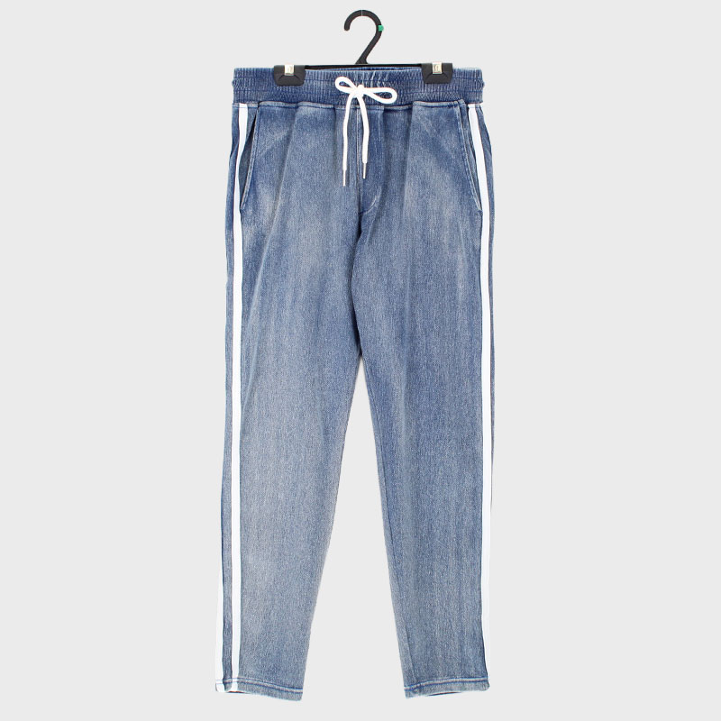 紳士カットデニムサイドラインパンツ