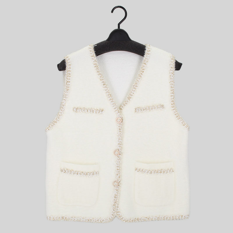 婦人シャギーニットベスト